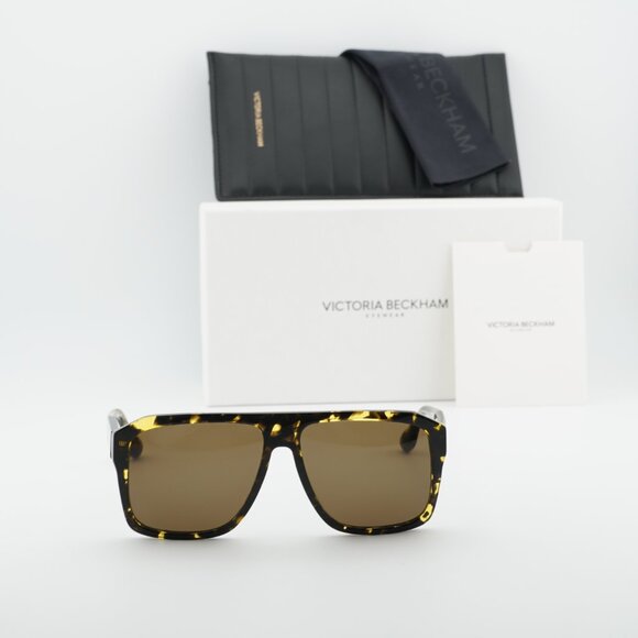 Victoria Beckham VB671S 012 Square Sunglasses – Havana/Brown main image 4